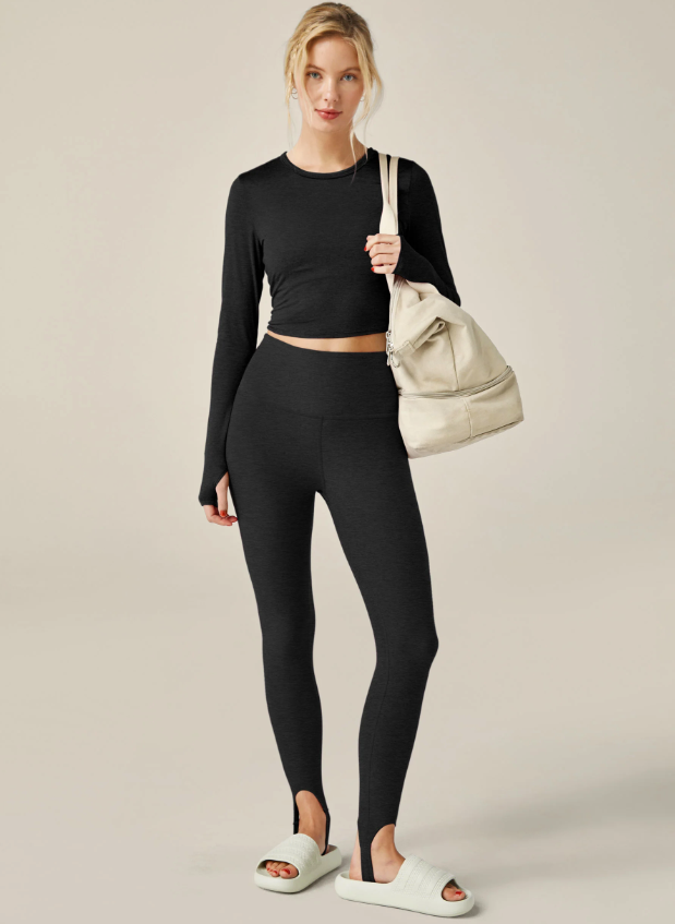Beyond Yoga Featherweight Sunrise Cropped Pullover