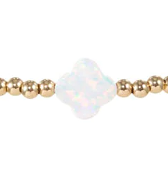 Opal Clover Station Stretch Bracelet
