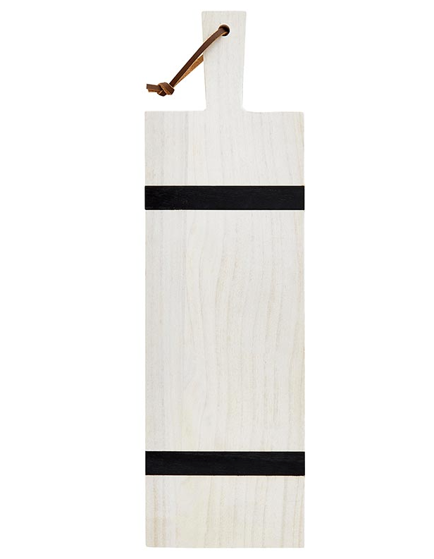 Black Stripe Wood Charcuterie Board