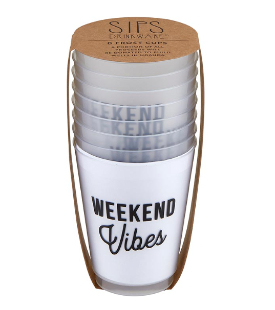 Frosted Saying Cups - Final Sale 50% off in cart