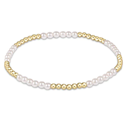 E Newton Classic Blissful Pattern Bracelet - Pearl