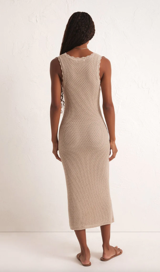 Z Supply Ibiza Solid Crochet Sweater Dress - Final Sale 50