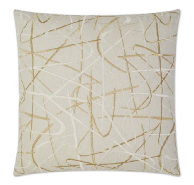 Scribble Gold Pillow