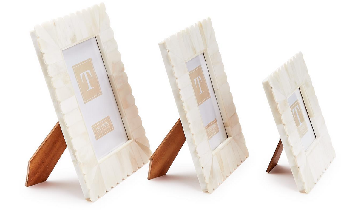 Scalloped Edge Bone Photo Frame – Treehouse On Main