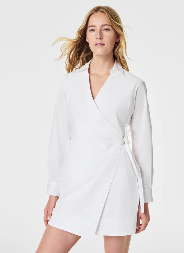 SPANX The Best Poplin Wrap Dress – Treehouse On Main SPANX The Best Poplin Wrap Dress – Treehouse On Main