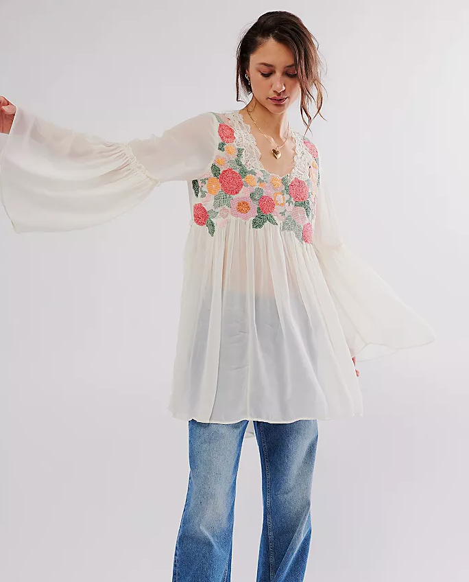 フリーピープル Free People Moonlit ミッドi レディース シャツ トップス Almond Milk Free People Moonlit Midi Almond Milk SM (Women's 4-6) at