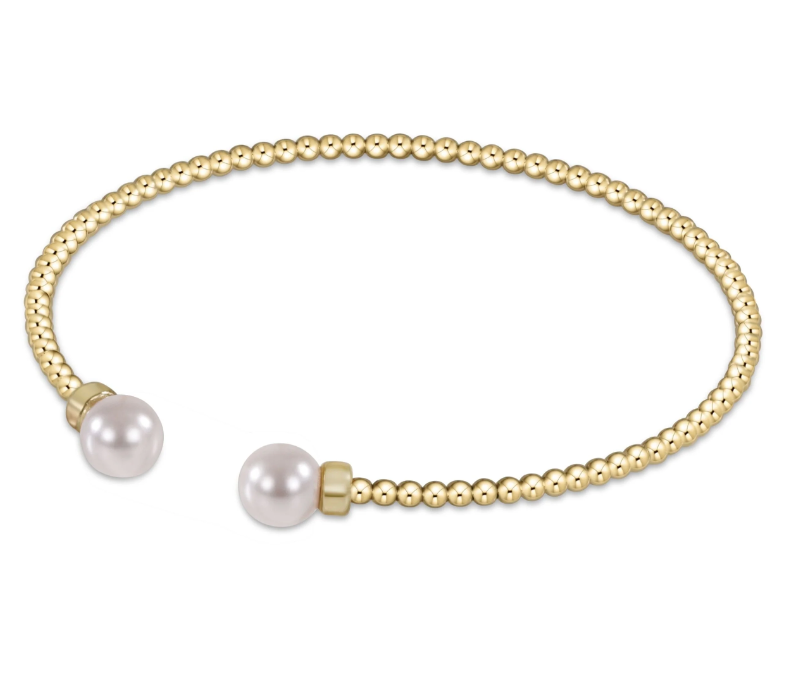 E Newton Classic Bead Cuff - Pearl