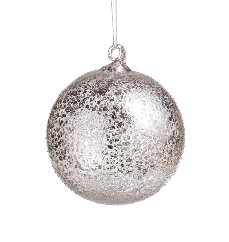 Antique Silver Round Ornament