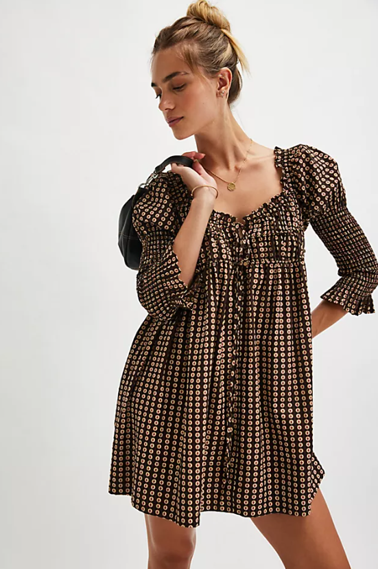 free people puff sleeve mini dress Free People Marina Mini Dress