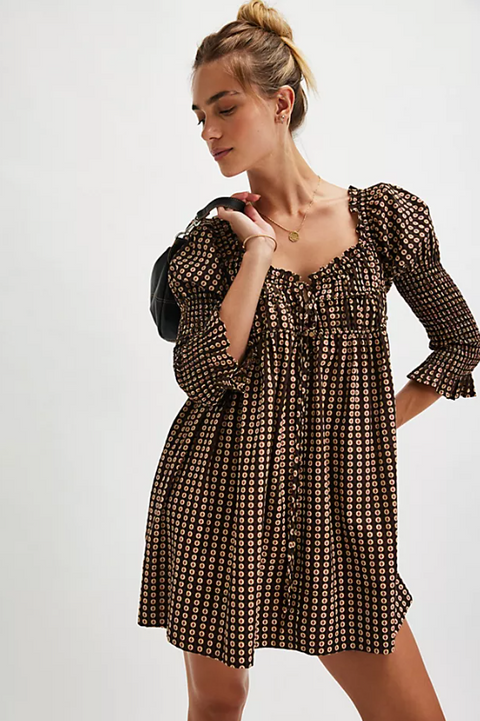 free people counting stars mini dress Free People "Noyal Counting Stars" Ivory Embroidered Tunic/Minidress-S Second Bite