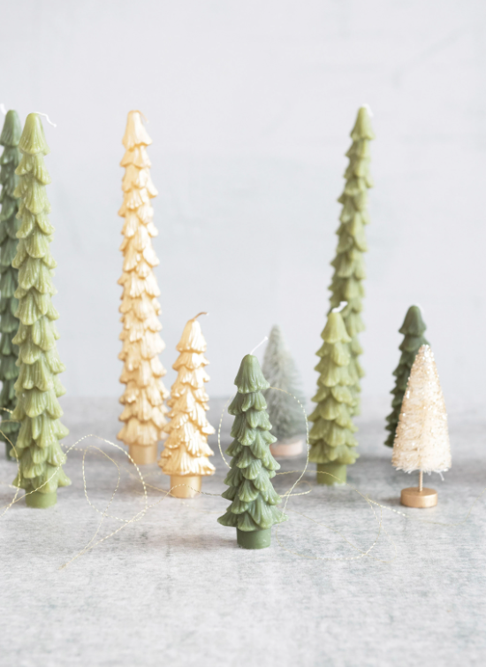 Tree Taper Candles - Set of 2