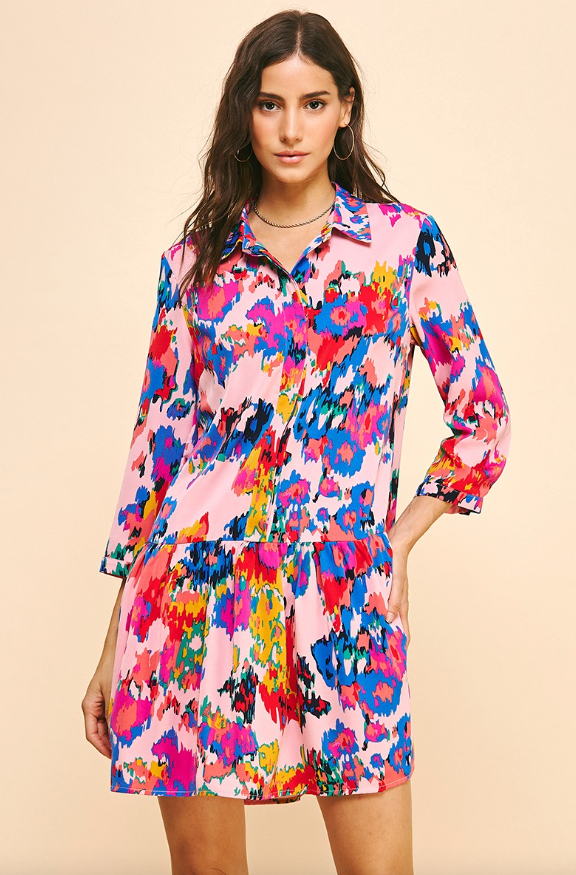Selena Buttondown Mini Dress