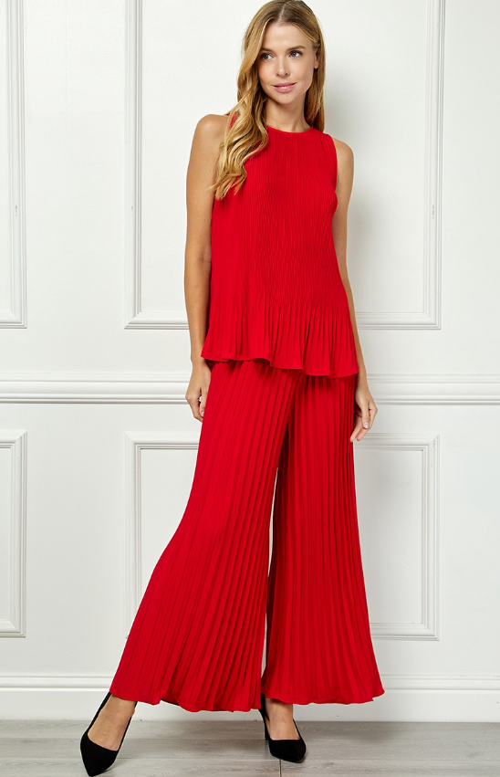 Regina Pleated Sleeveless Top