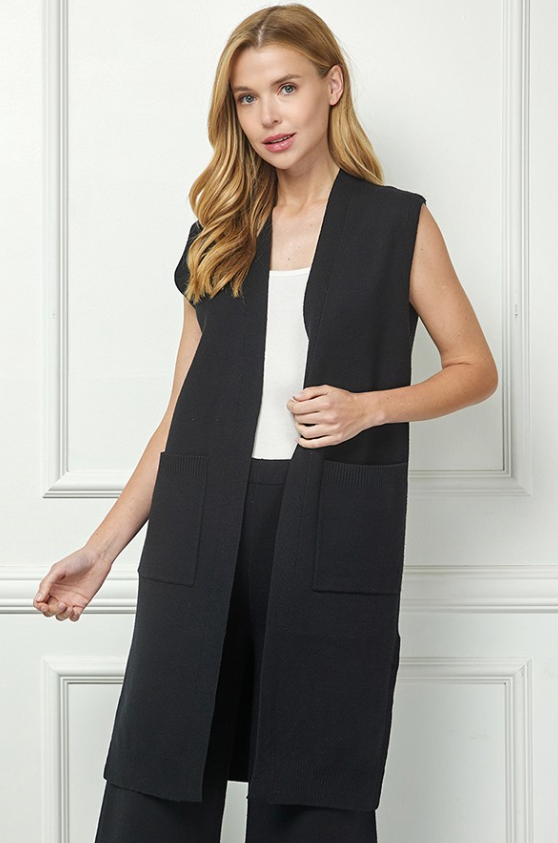 Emberly Long Cardigan Vest