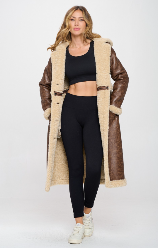 Paige Convertible Faux Leather Coat