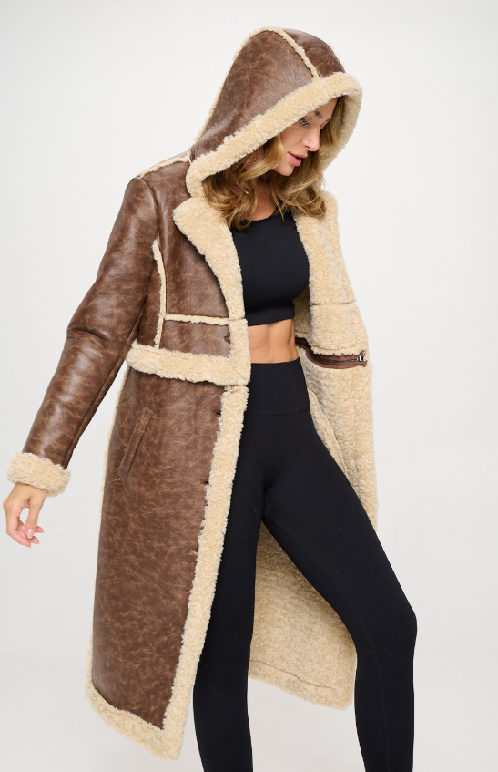 Paige Convertible Faux Leather Coat
