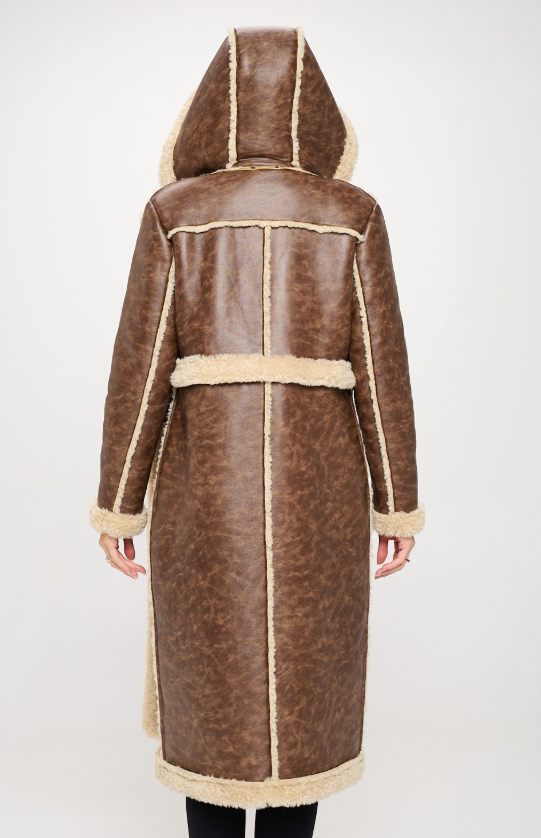 Paige Convertible Faux Leather Coat