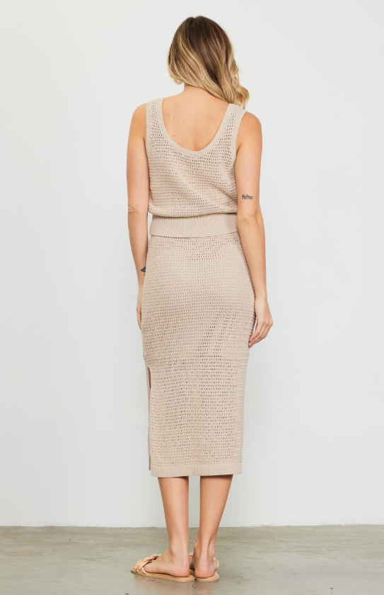 Jasmine Knit Side Slit Skirt