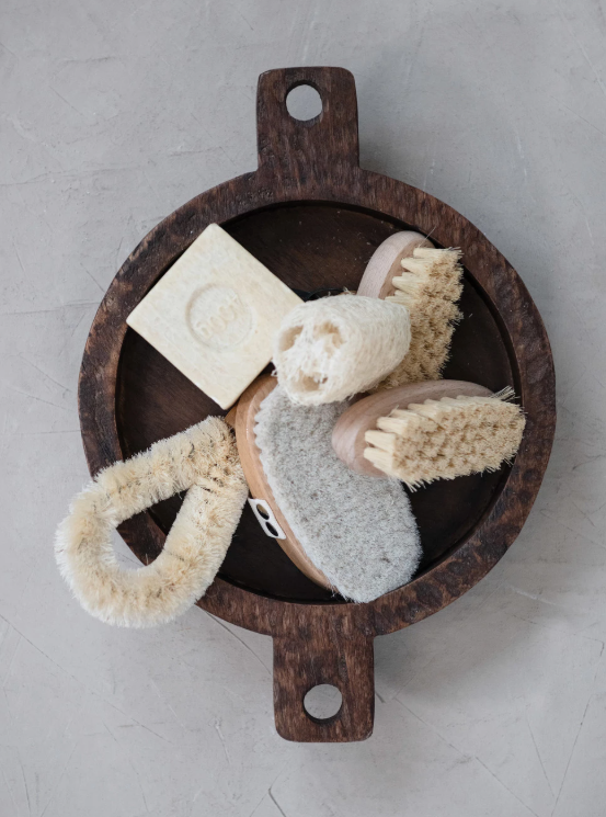 Loofa Brush with Rope Hanger