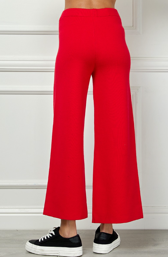 Blakely Cropped Wide Sweater Pants