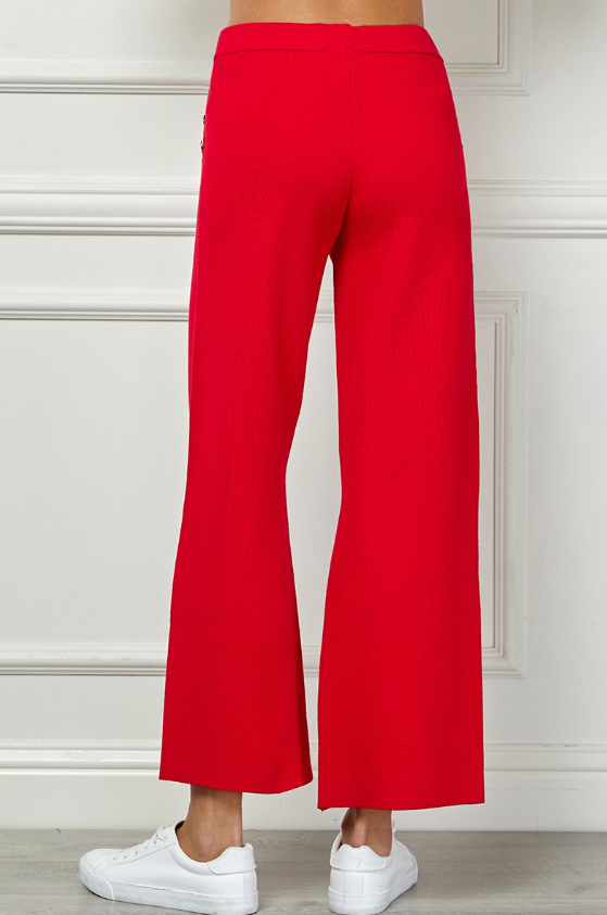 Alexis Button Detail Sweater Pants