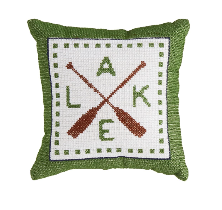Lake Mini Embroidered Pillow