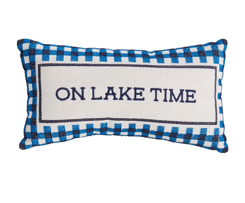 Lake Mini Embroidered Pillow