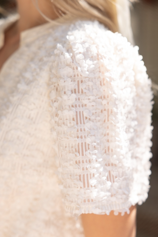 Maddie Textured Tiered Mini Dress