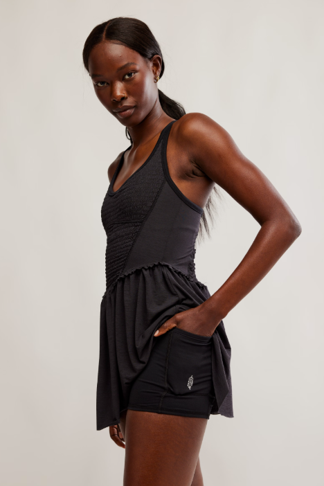 free people dress with shorts X FP Movement Hot Shot Mini In White in White this soft dress features a lightweight fabrication and mini Tie Breaker Tennis Dress |