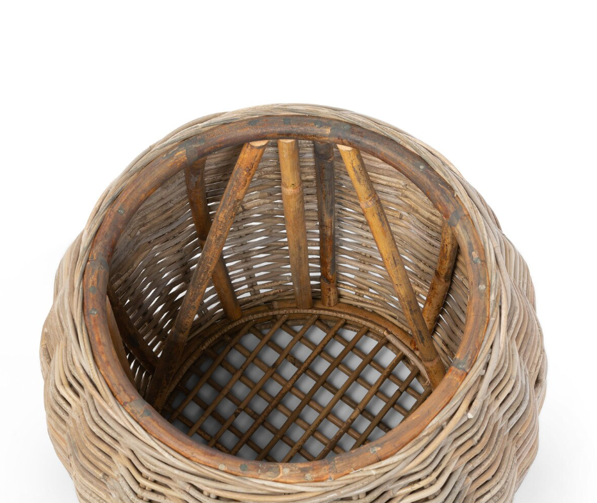 Rattan Side Table w/ Removable Top