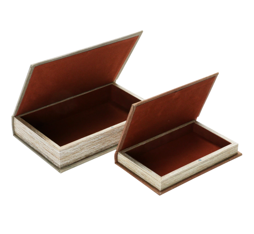 New England Book Storage Boxes - Set of 2