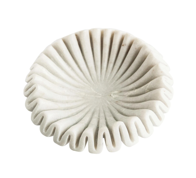 Marble Fluted Dish