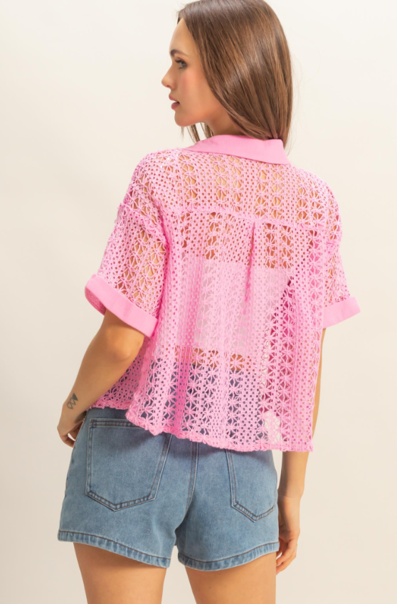 Ellis Crochet Short Sleeve