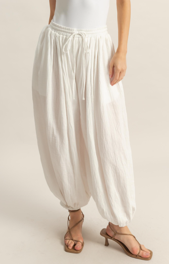 Lyra Double Gauze Flowy Cuffed Pants