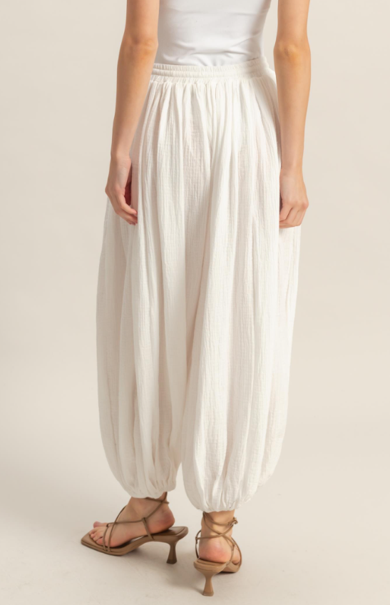 Lyra Double Gauze Flowy Cuffed Pants
