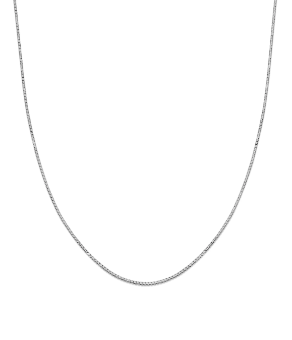 Sterling Silver Small Box Chain Necklace