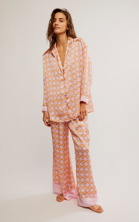 Free People Dreamy Days Pajama Set - Lilac Combo - Final Sale 25% off in cart