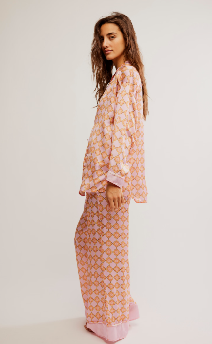 Free People Dreamy Days Pajama Set - Lilac Combo - Final Sale 25% off in cart