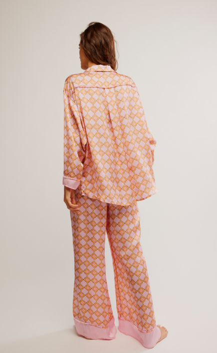 Free People Dreamy Days Pajama Set - Lilac Combo - Final Sale 25% off in cart