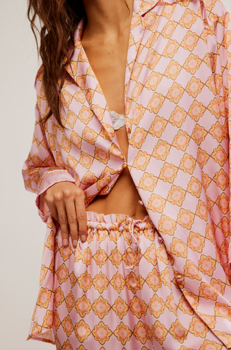 Free People Dreamy Days Pajama Set - Lilac Combo - Final Sale 25% off in cart