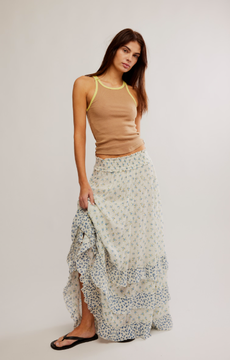 Free People Brynn Printed Maxi Skirt