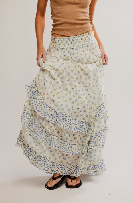 Free People Brynn Printed Maxi Skirt