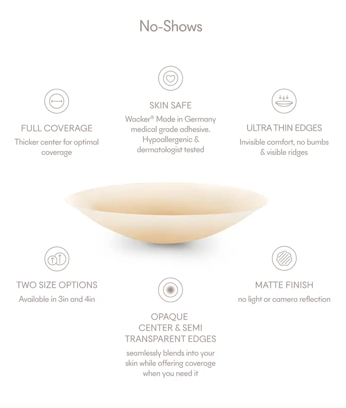 NOOD No-Show Reusable Adhesive Nipple Covers