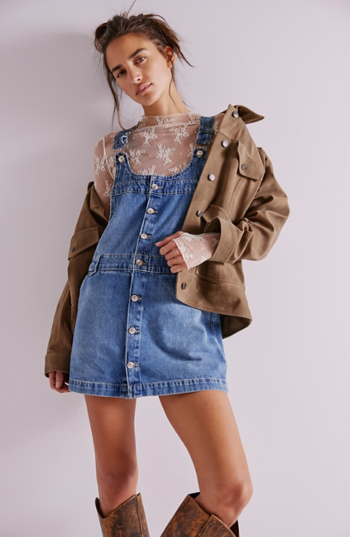 Free People Edie Denim Skirtall