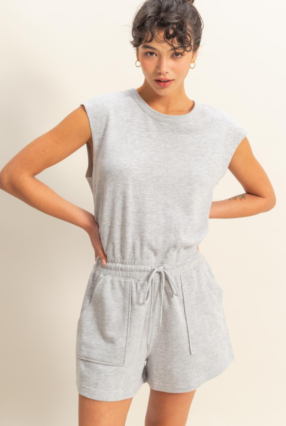 Drew Sleeveless Drawstring Waist Romper