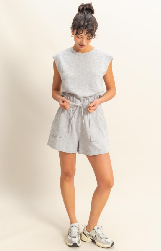 Drew Sleeveless Drawstring Waist Romper