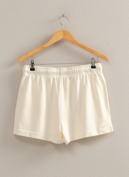 Skylar Terry Raw Edge Detail Shorts