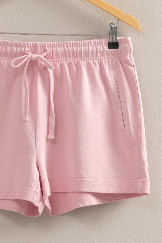 Skylar Terry Raw Edge Detail Shorts