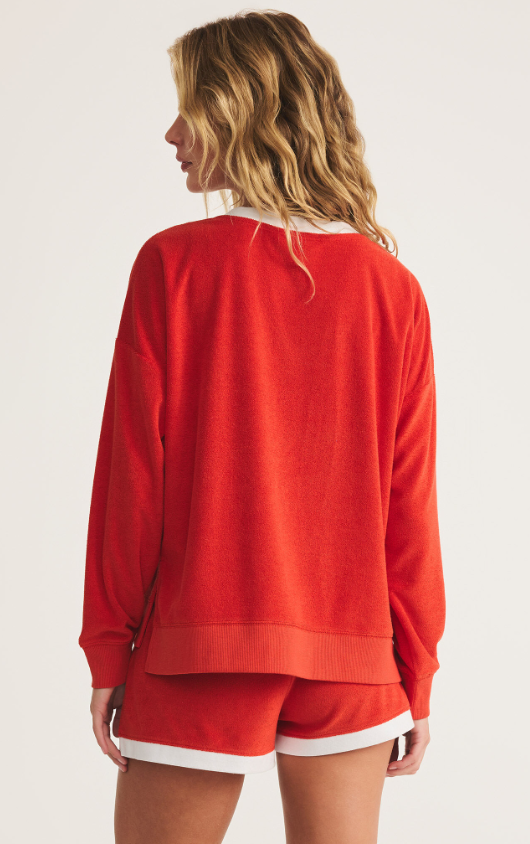 Z Supply Marx V-Neck Terry Sweatshirt - Final Sale 40% off in cart