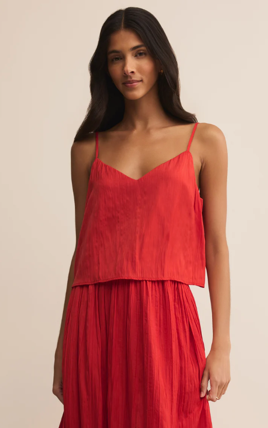 Z Supply Fiore Satin Crop Tank